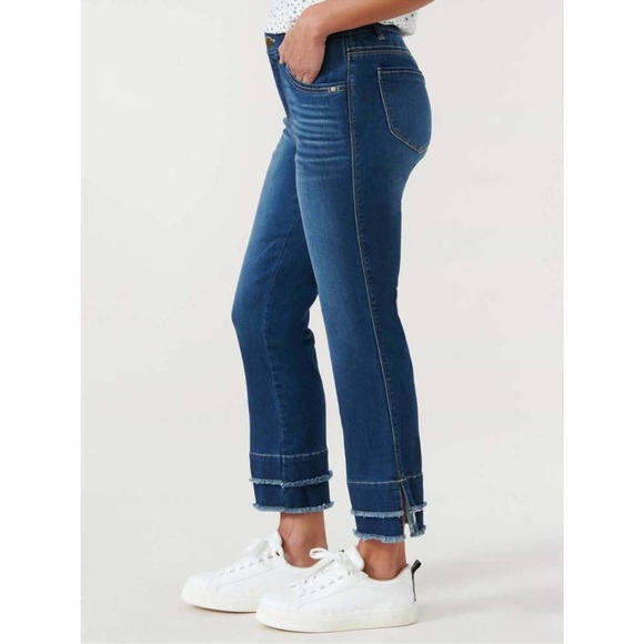 Democracy Blue Luxe Touch Ab Solutions Kick Flare Jean - Picture 2 of 9